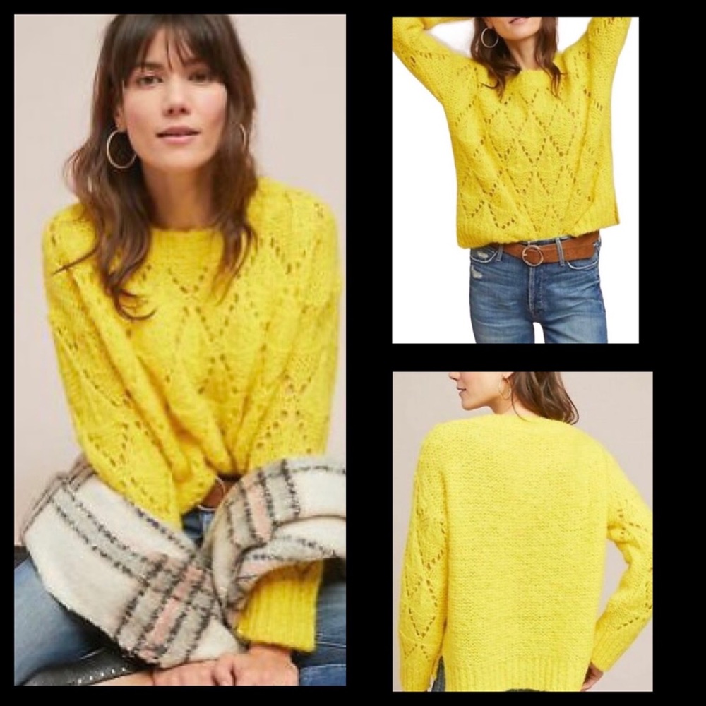 Anthropologie Sleeping On Snow Bright Lights Sweater Alpaca Blend Italy Sz S